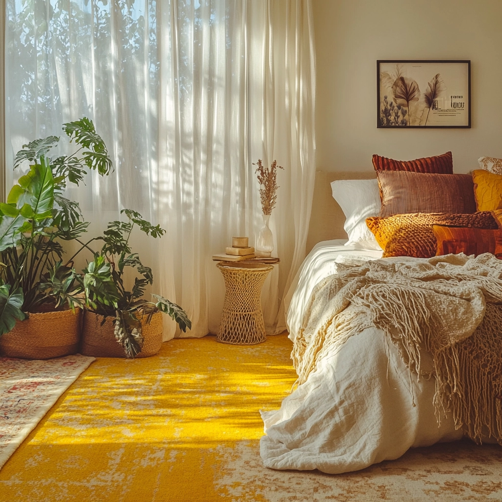 yellow carpet bedroom 6