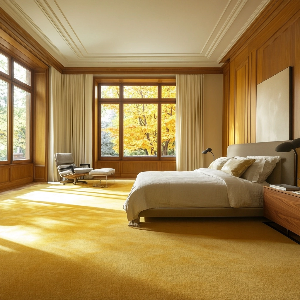 yellow carpet bedroom 60