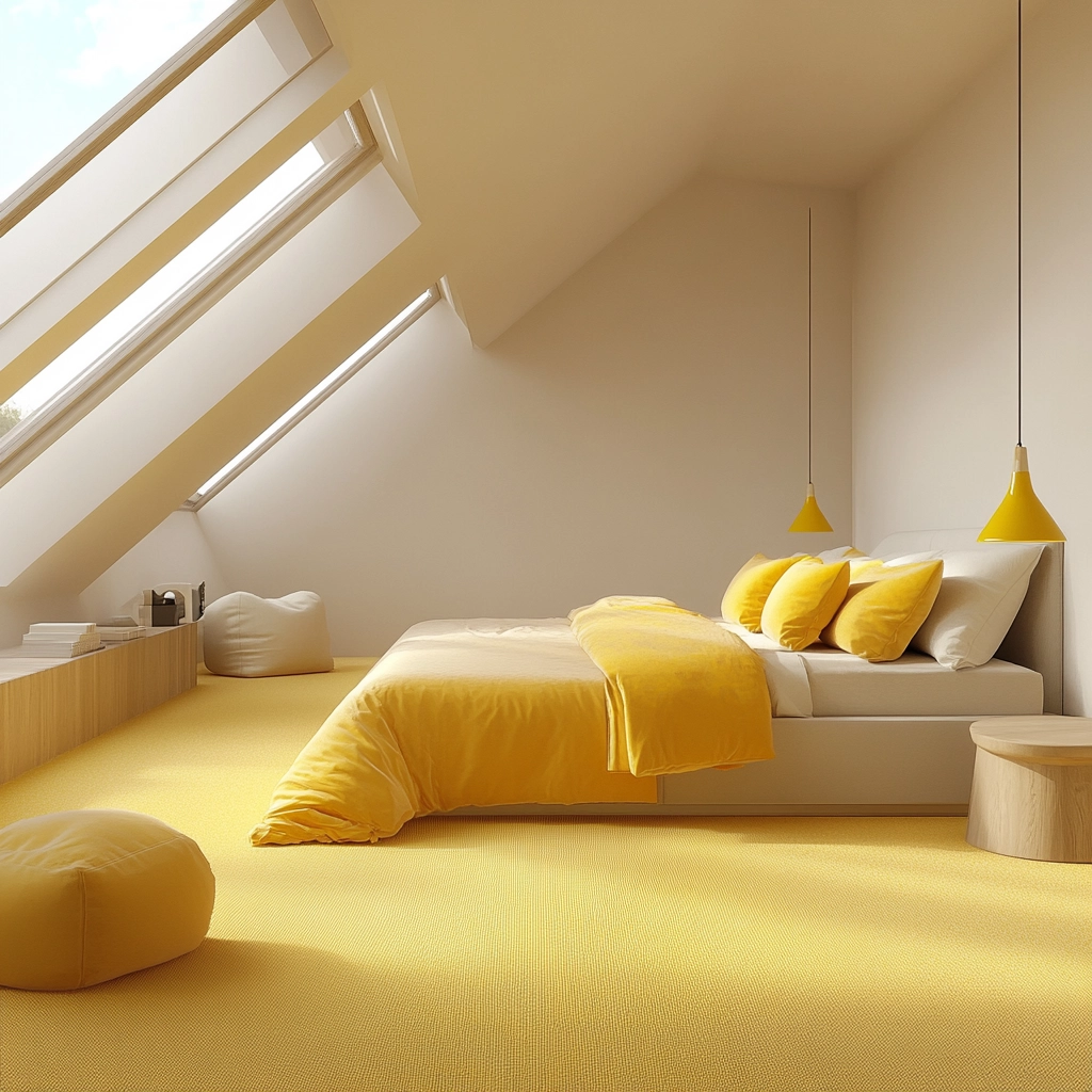 yellow carpet bedroom 61