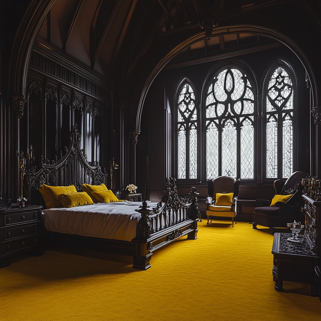 yellow carpet bedroom 69