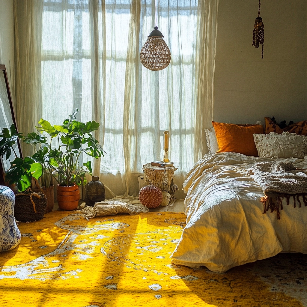 yellow carpet bedroom 7