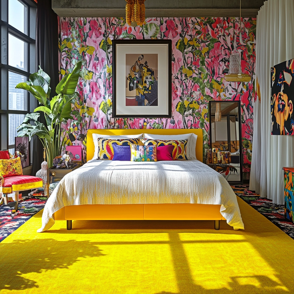 yellow carpet bedroom 73