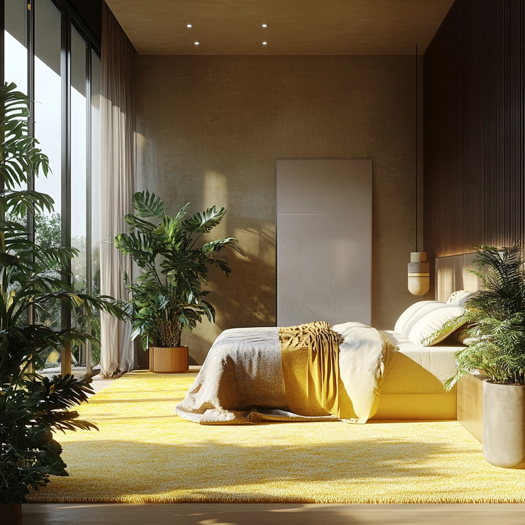 yellow carpet bedroom 77