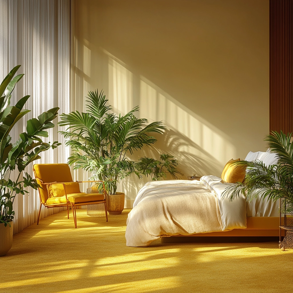 yellow carpet bedroom 78