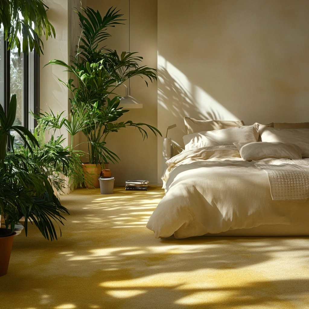 yellow carpet bedroom 79