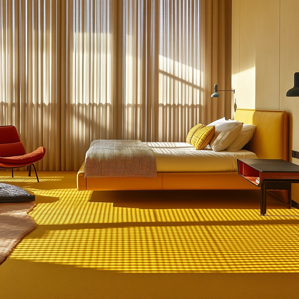 yellow carpet bedroom 9