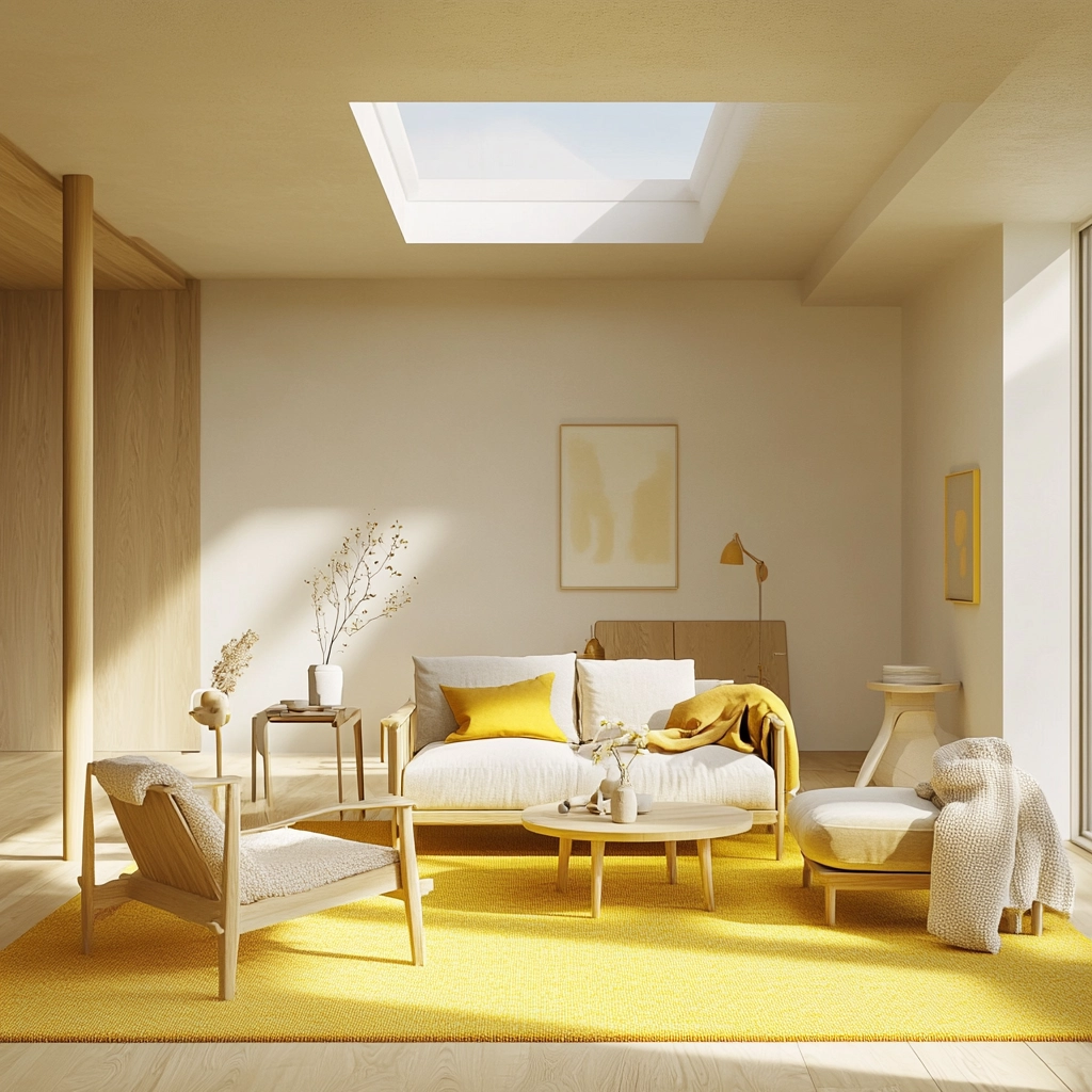 yellow carpet living room 10