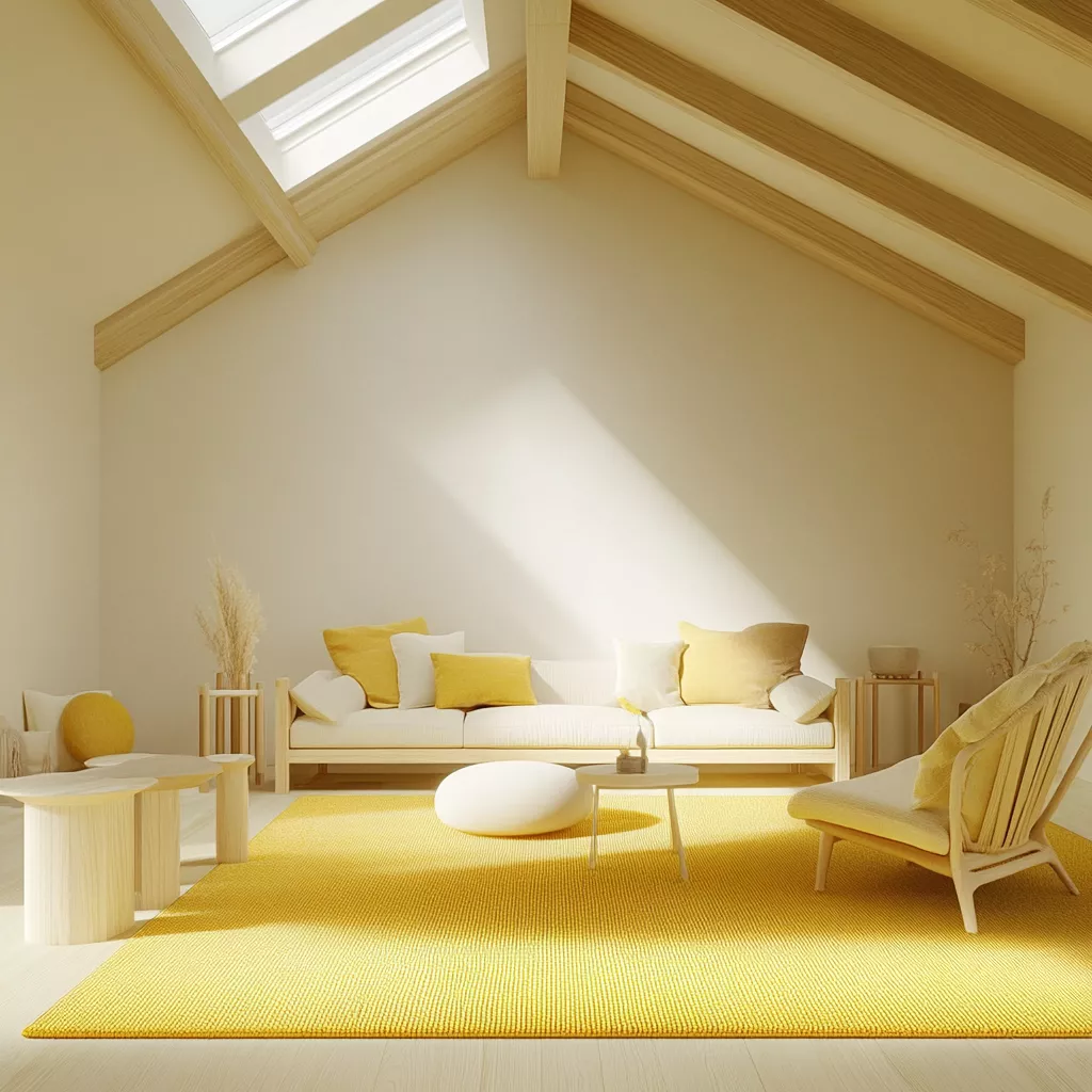 yellow carpet living room 11
