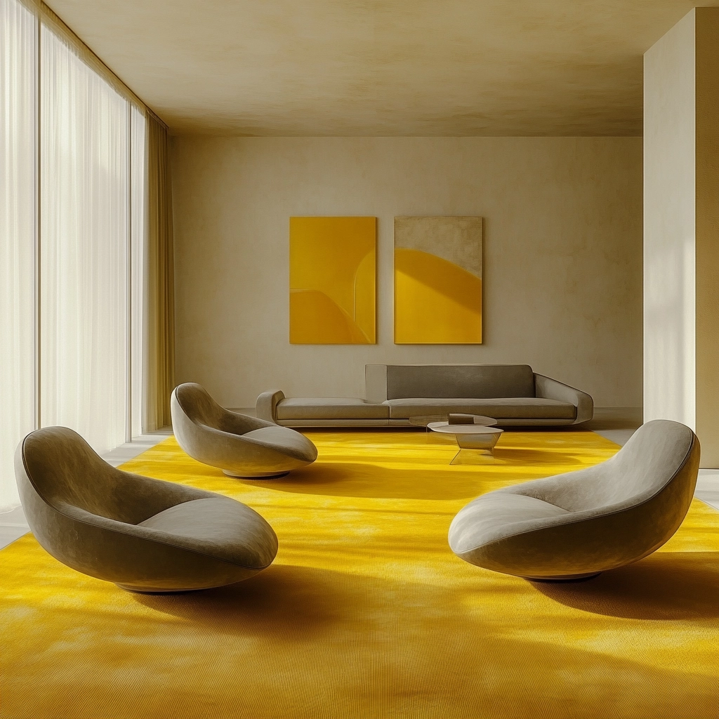 yellow carpet living room 2