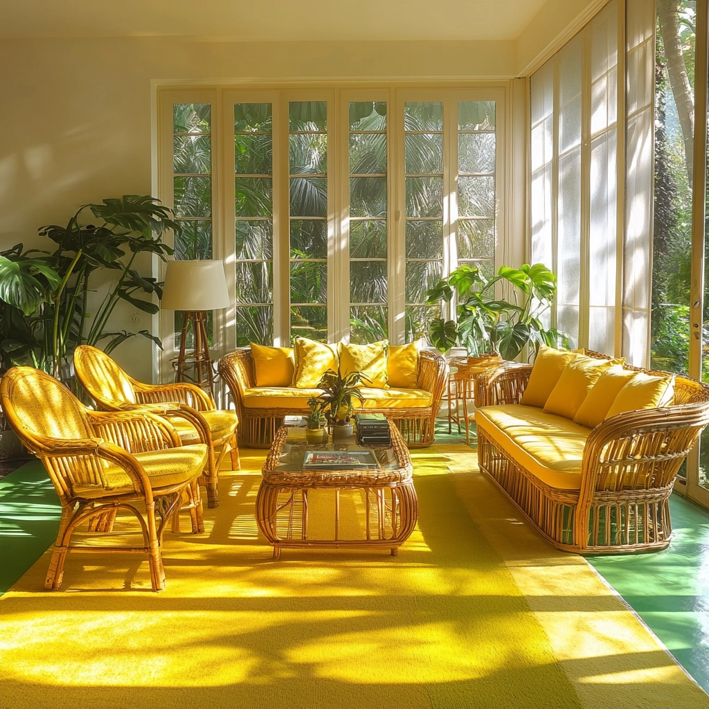 yellow carpet living room 23