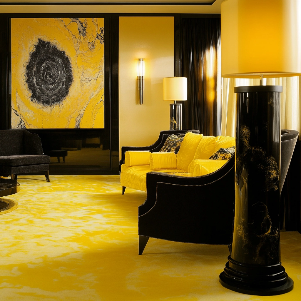 yellow carpet living room 40