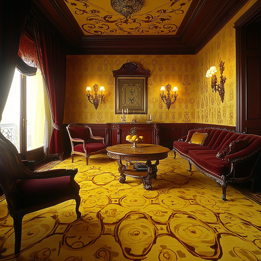 yellow carpet living room 50