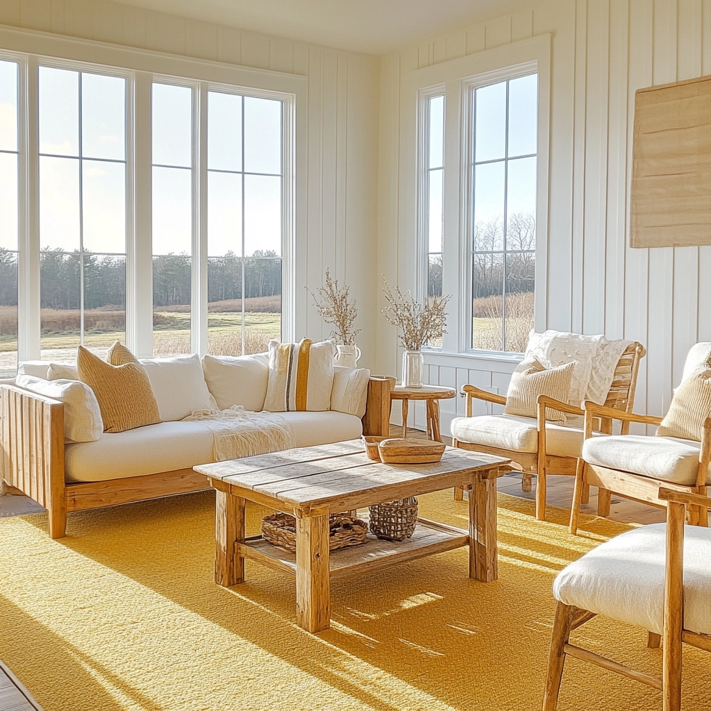 yellow carpet living room 53