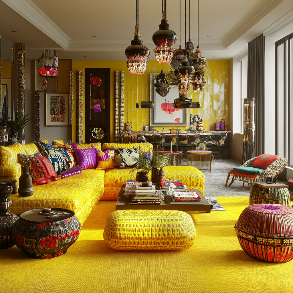 yellow carpet living room 68