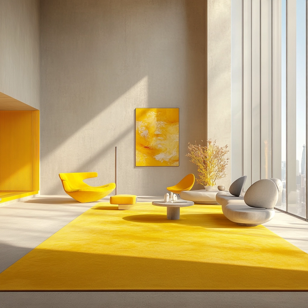 yellow carpet living room 69