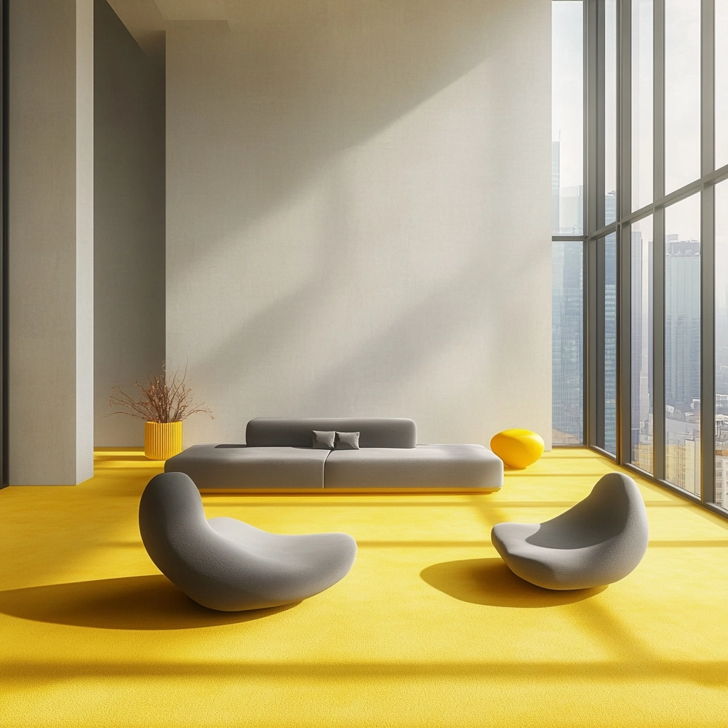 yellow carpet living room 70