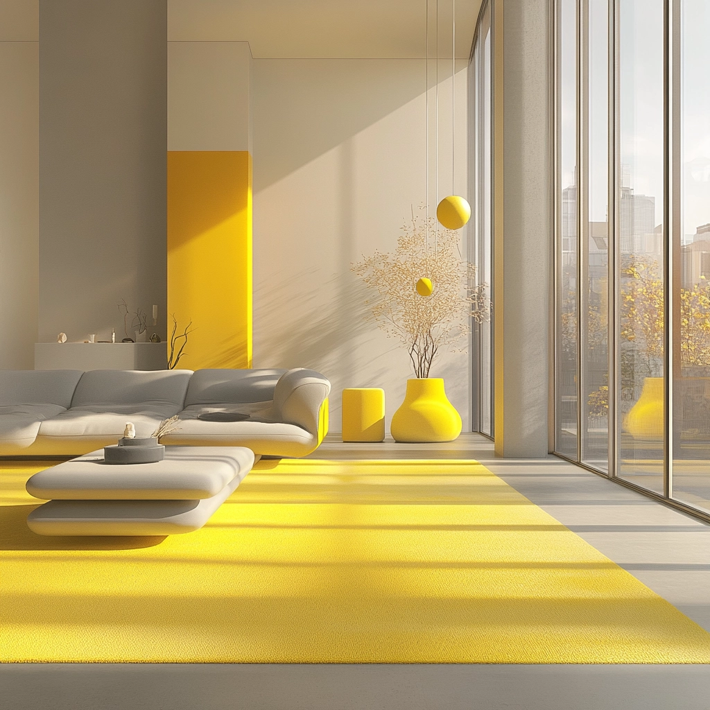 yellow carpet living room 71