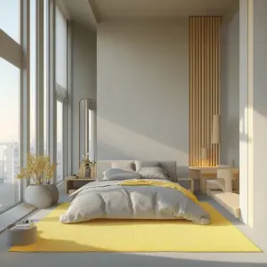 yellow rug bedroom 1