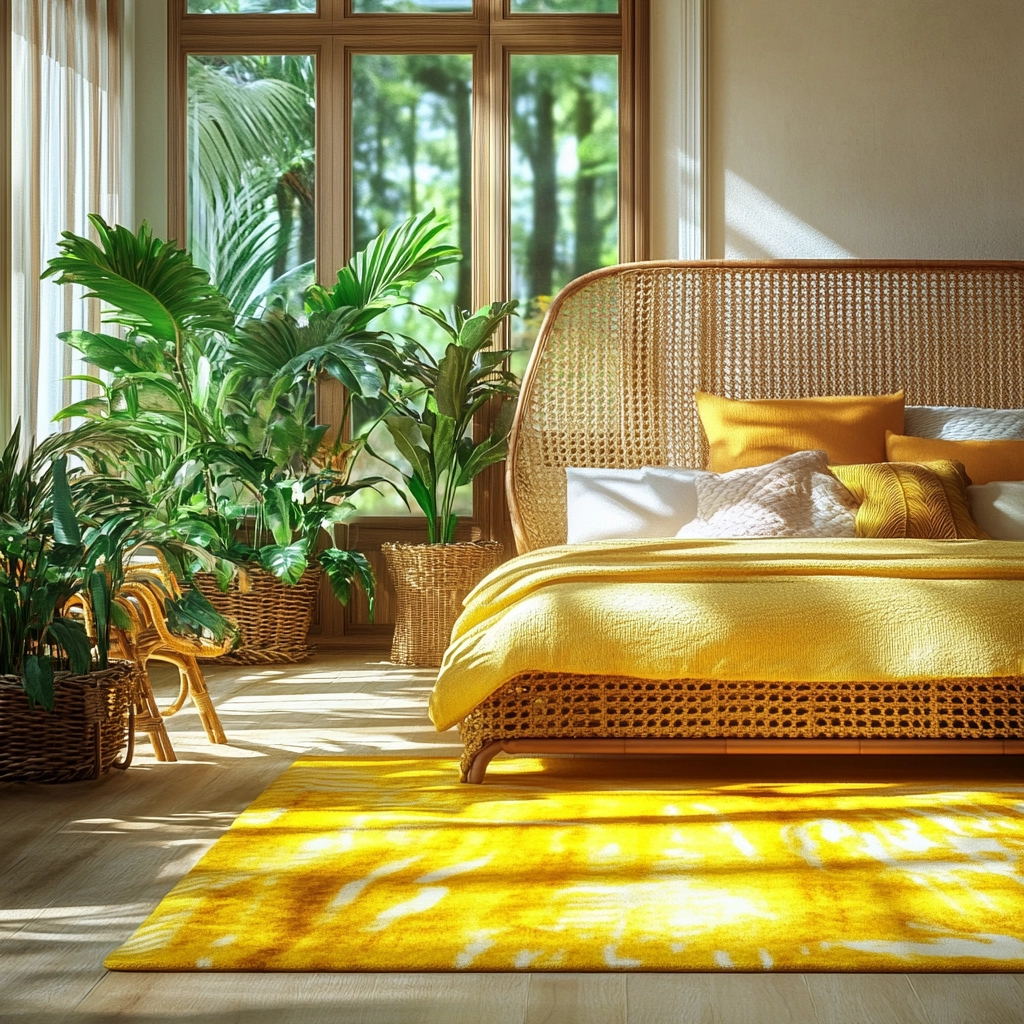 yellow rug bedroom 25
