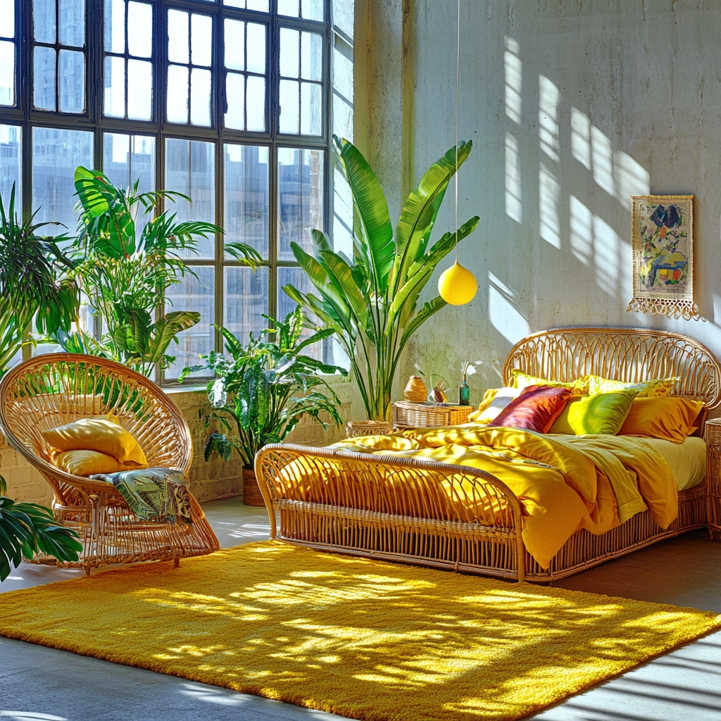 yellow rug bedroom 27