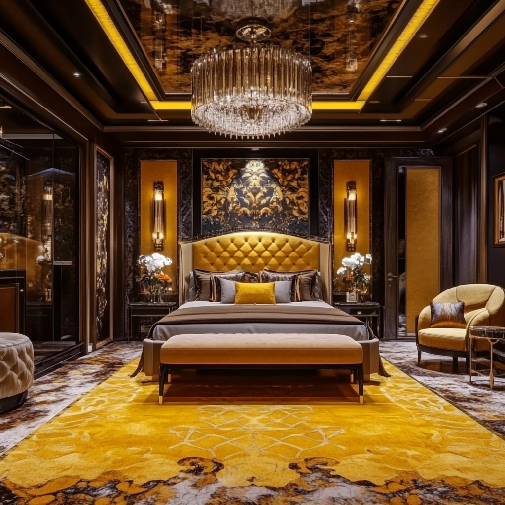 yellow rug bedroom 30