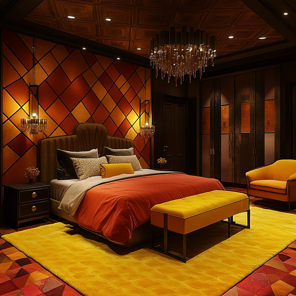 yellow rug bedroom 31