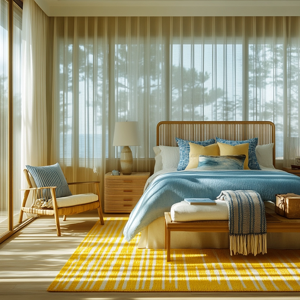 yellow rug bedroom 47