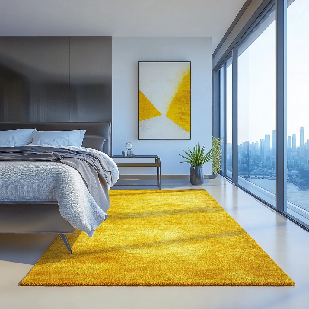 yellow rug bedroom 52