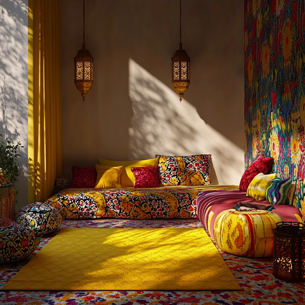 yellow rug bedroom 58