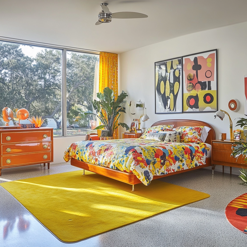 yellow rug bedroom 63