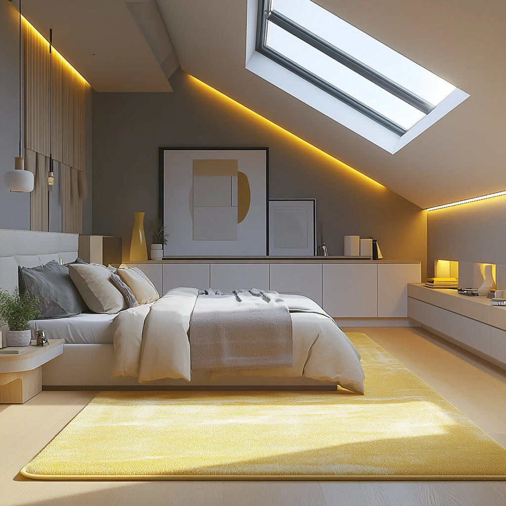 yellow rug bedroom 65