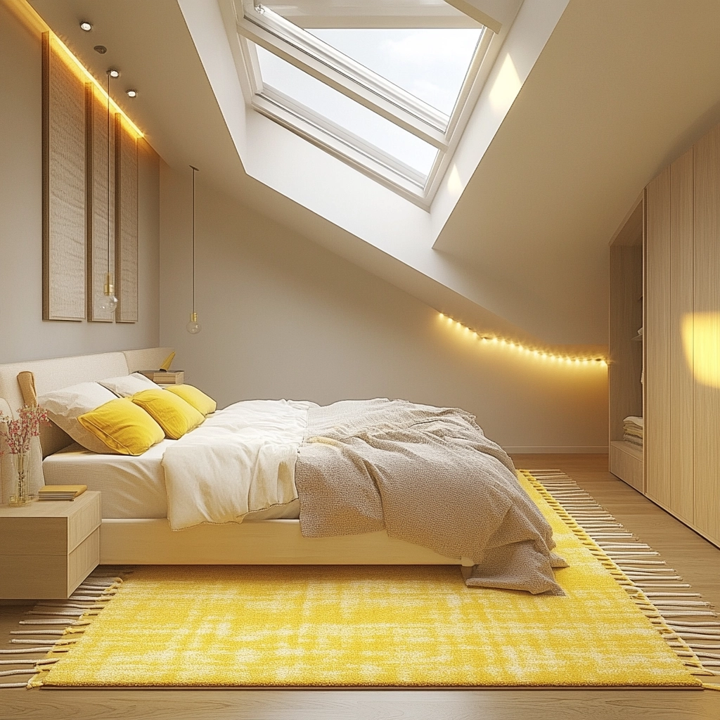 yellow rug bedroom 66