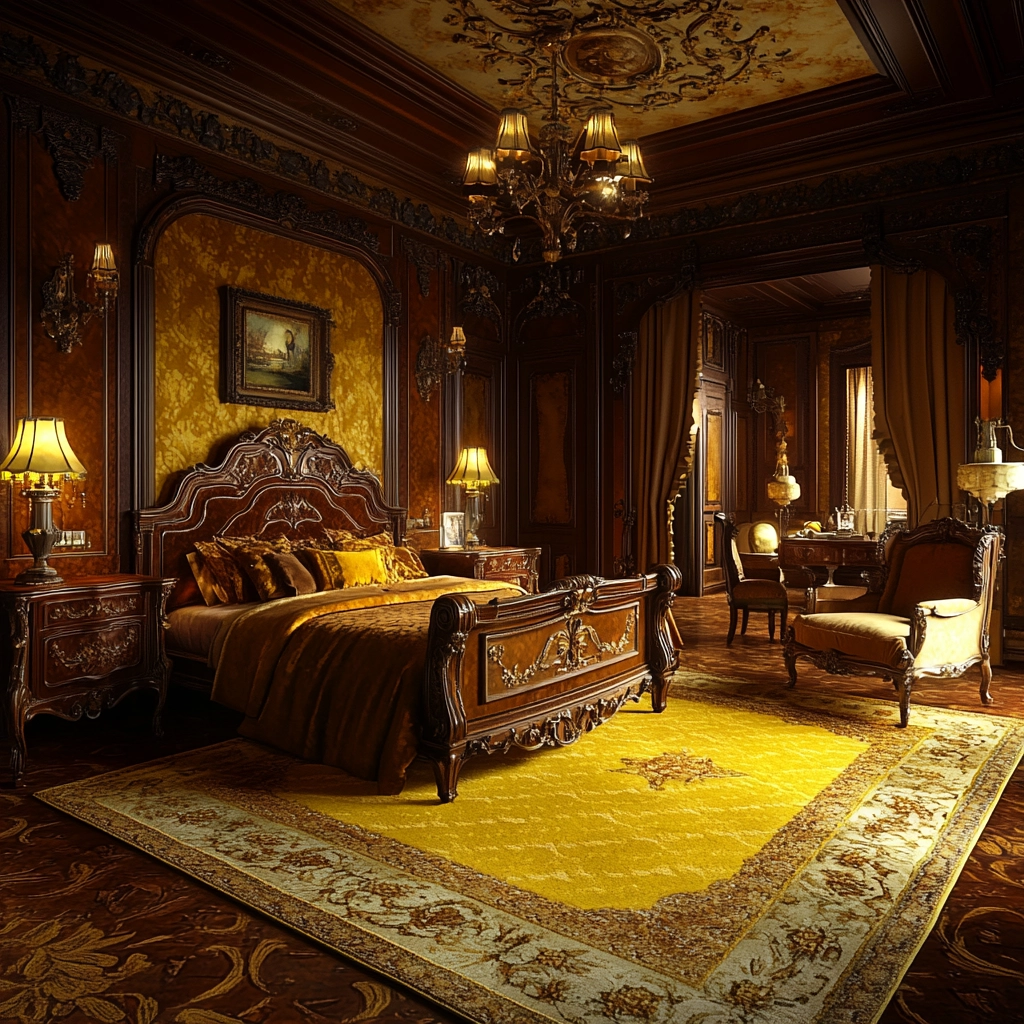 yellow rug bedroom 72