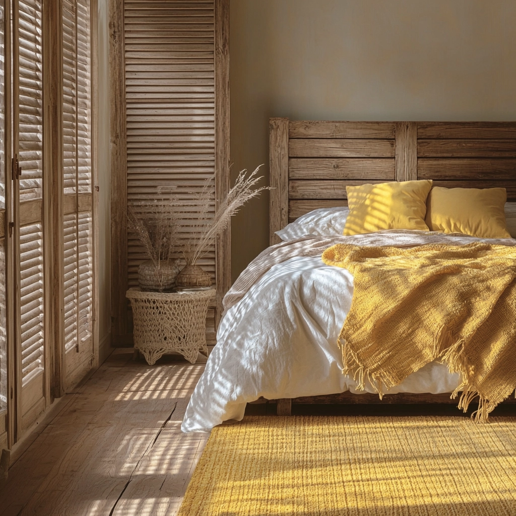 yellow rug bedroom 74