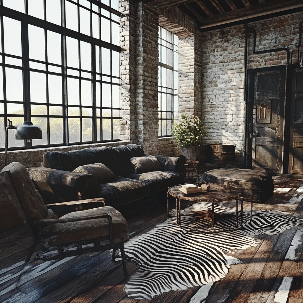 zebra carpet living room 14