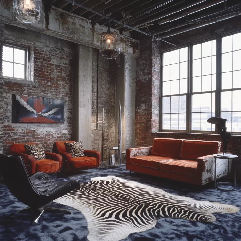 zebra carpet living room 15