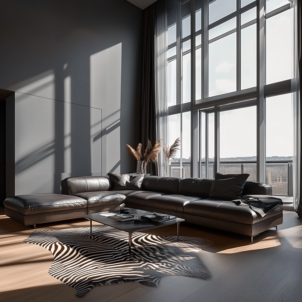 zebra carpet living room 3