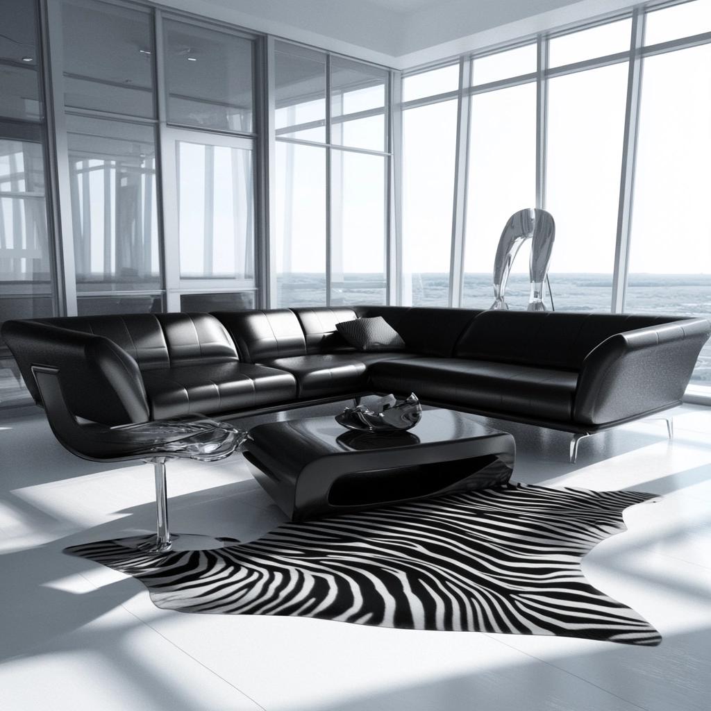 zebra carpet living room 4