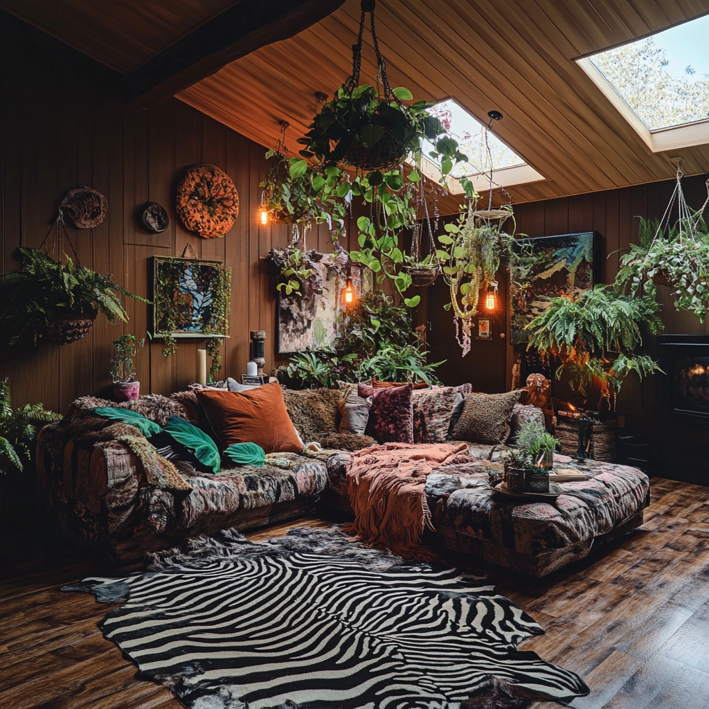 zebra carpet living room 6