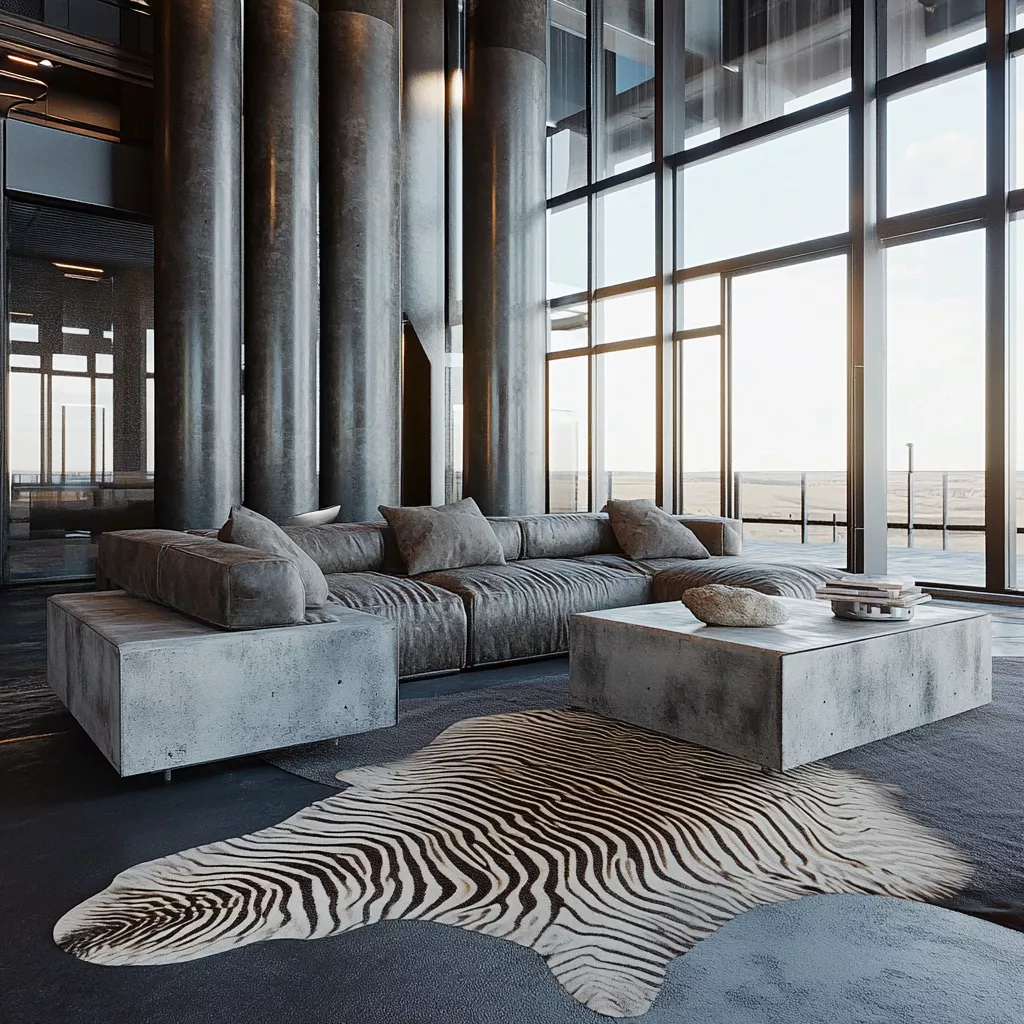zebra carpet living room 62