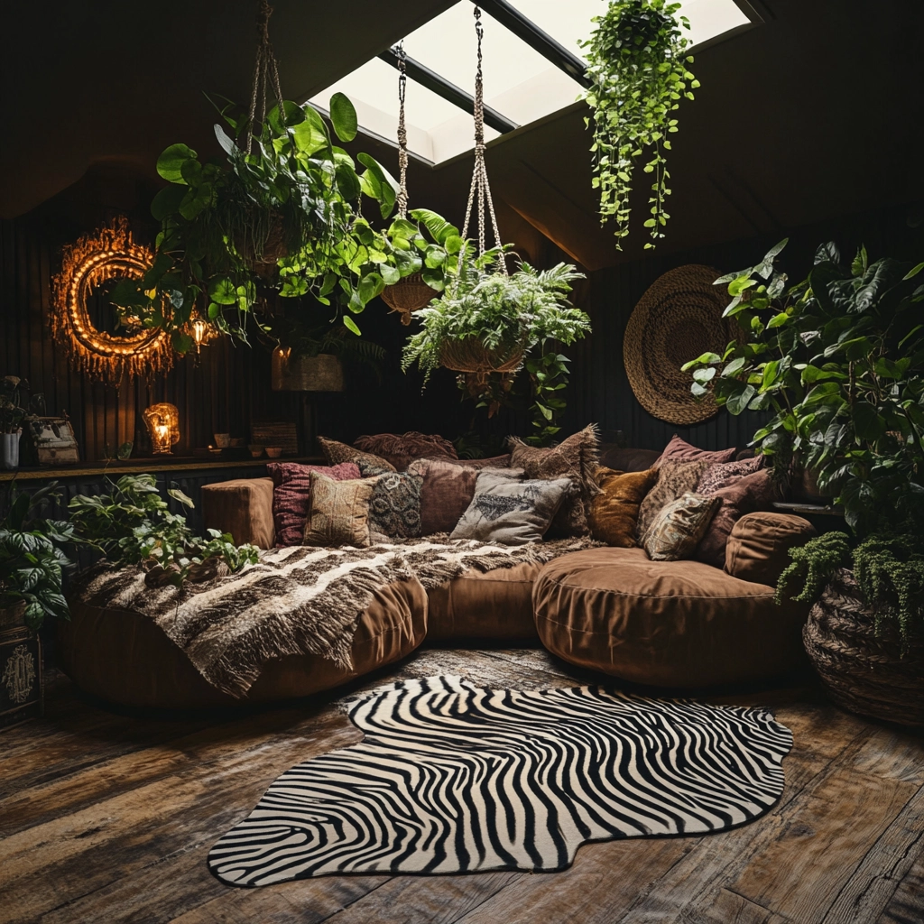zebra carpet living room 7