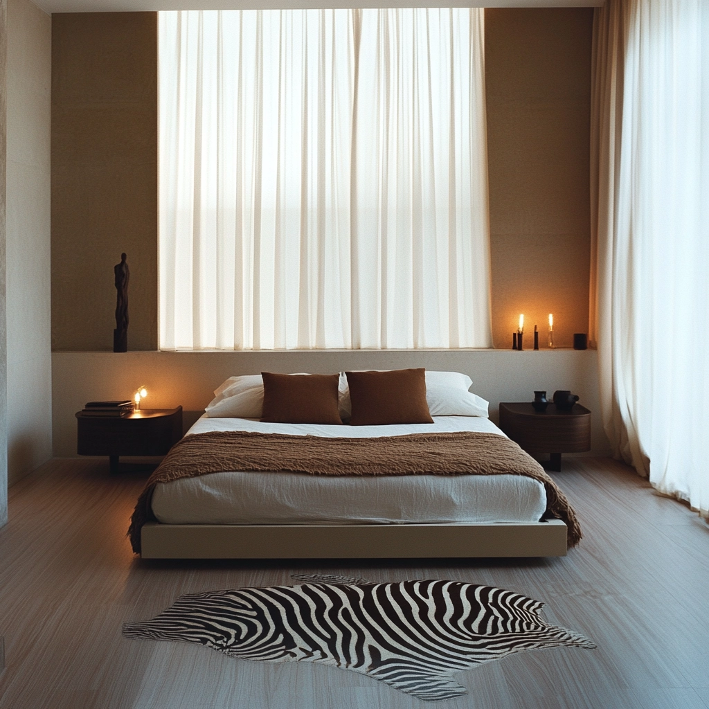 zebra rug bedroom 10