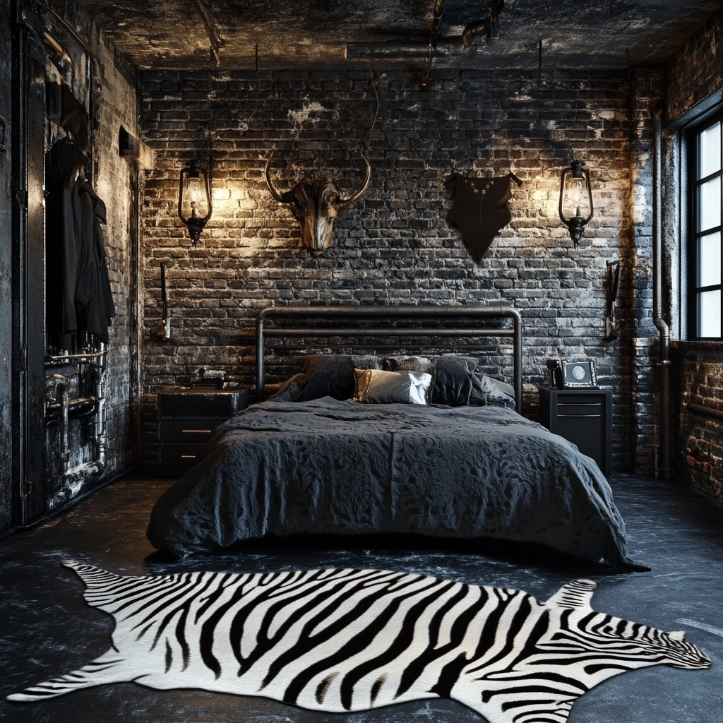 zebra rug bedroom 13
