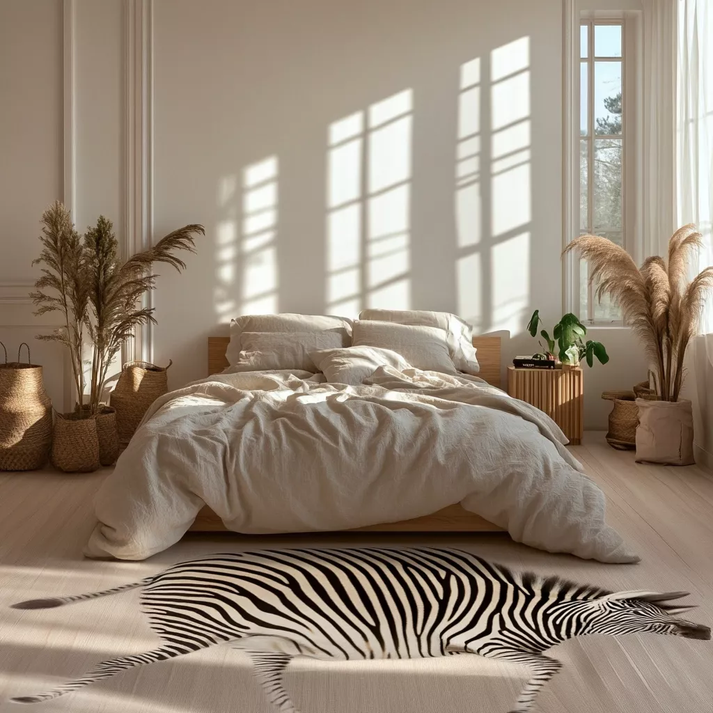 zebra rug bedroom 2