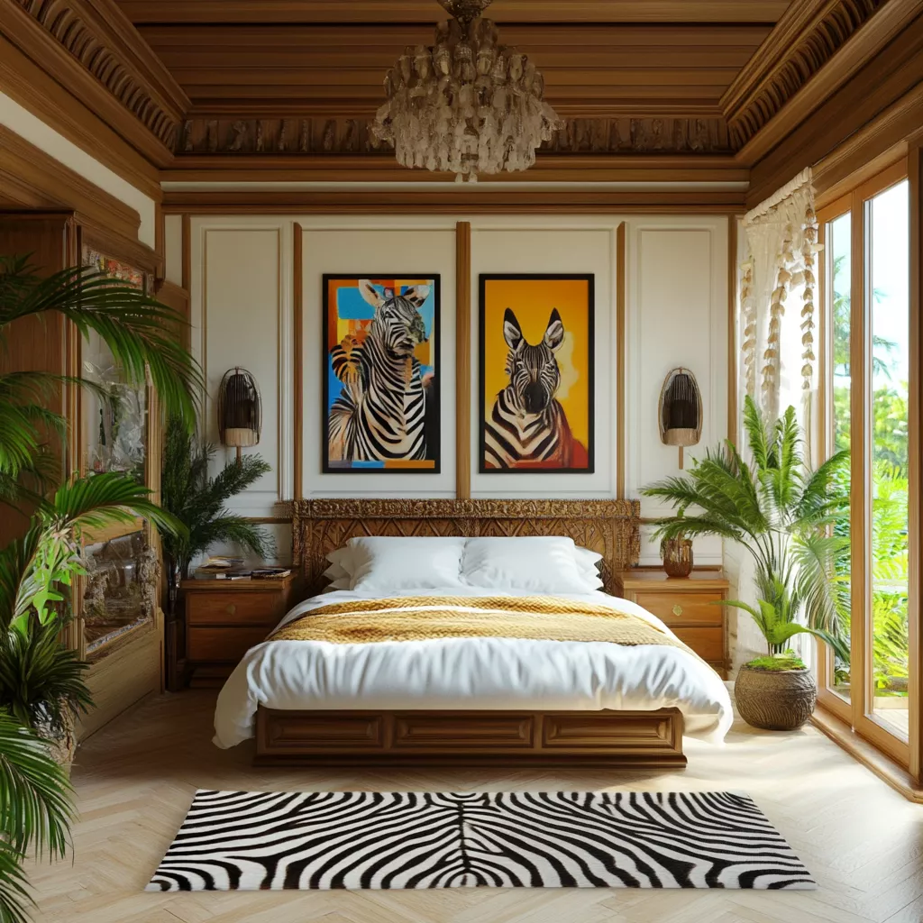 zebra rug bedroom 33