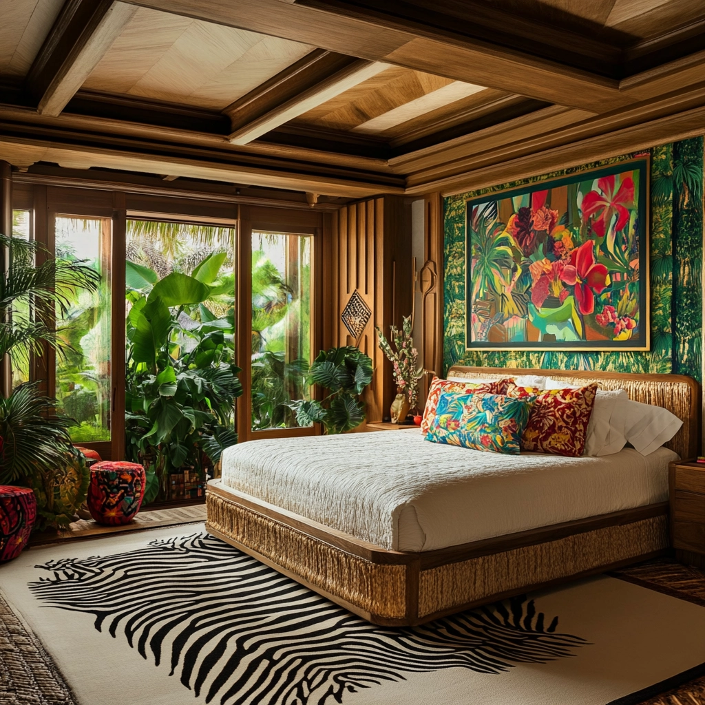 zebra rug bedroom 34
