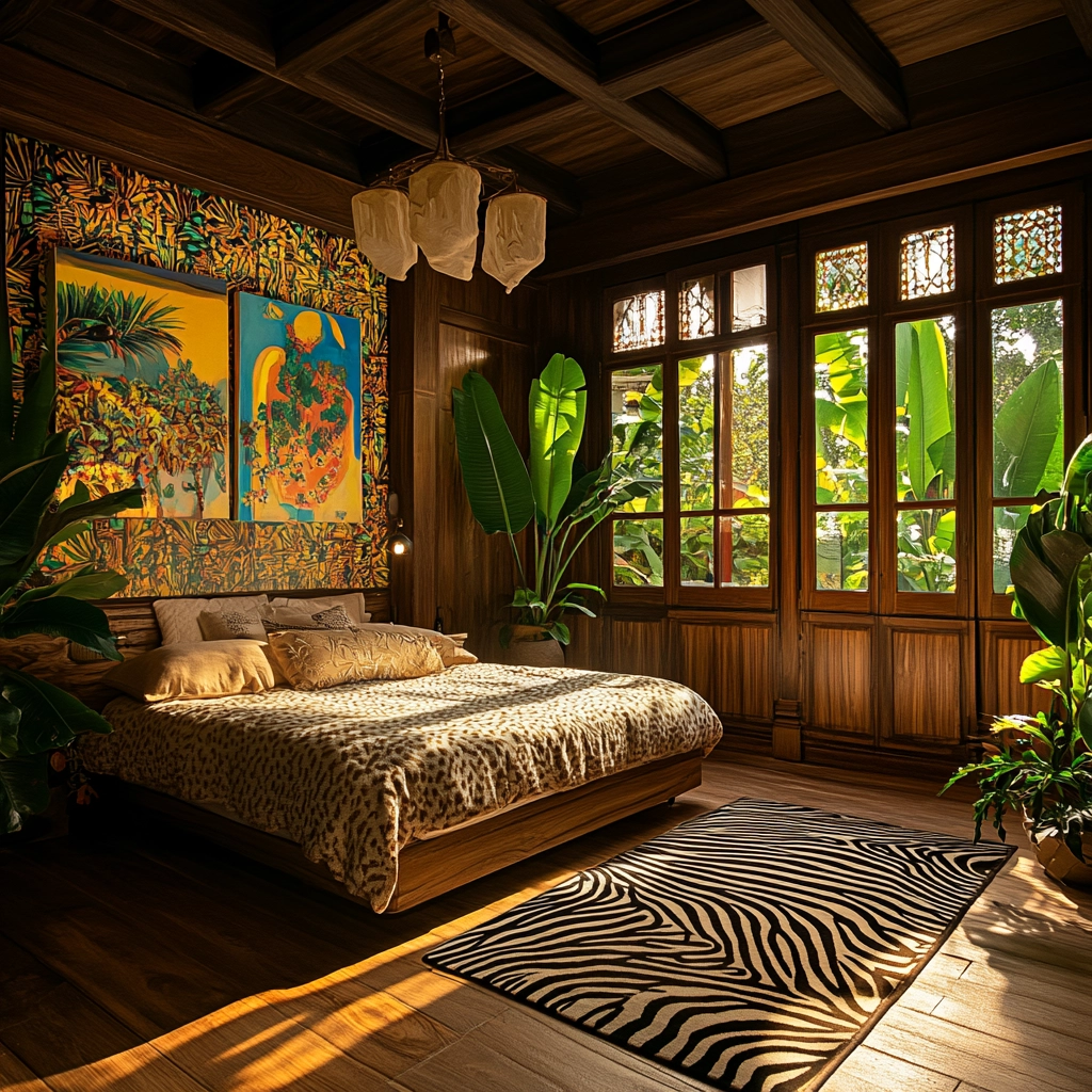 zebra rug bedroom 35