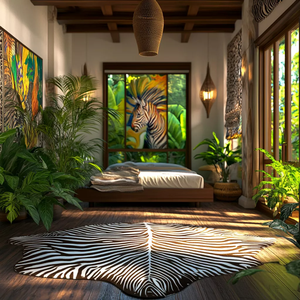 zebra rug bedroom 36