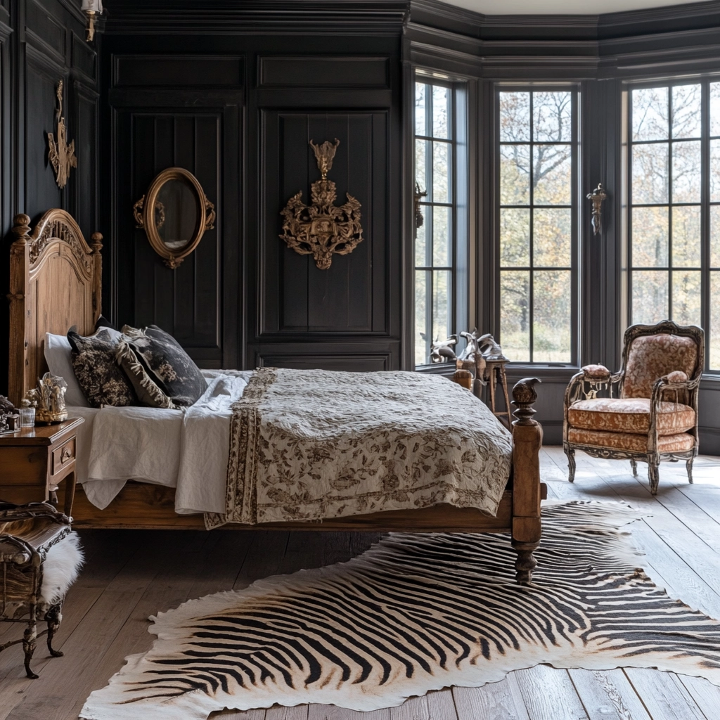 zebra rug bedroom 38