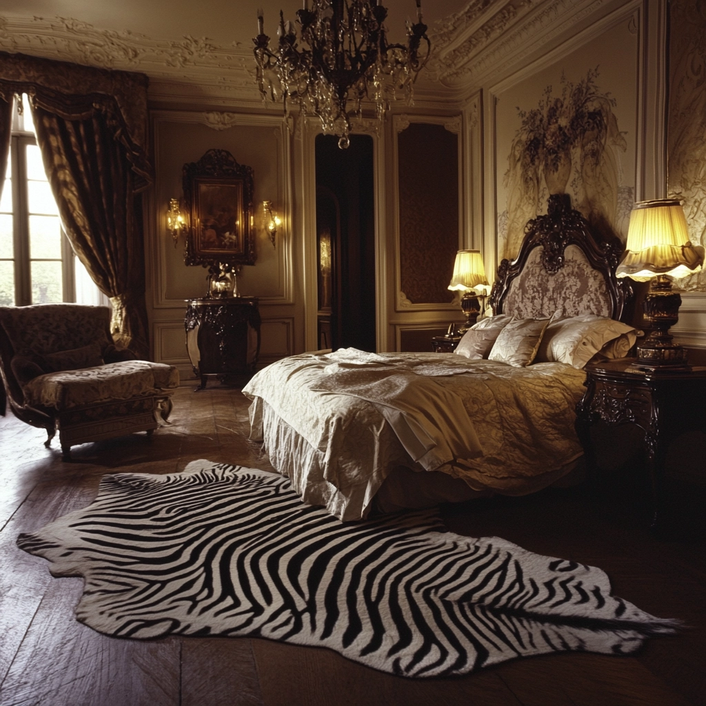 zebra rug bedroom 45